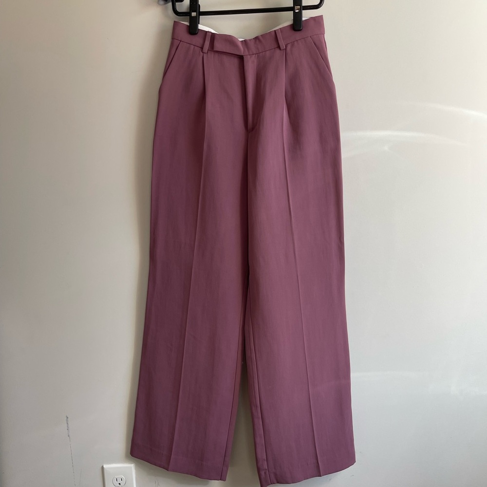 Zara Stylish Mauve Wide-Leg Pants